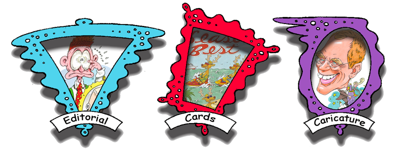 editorial, cards, and caricature